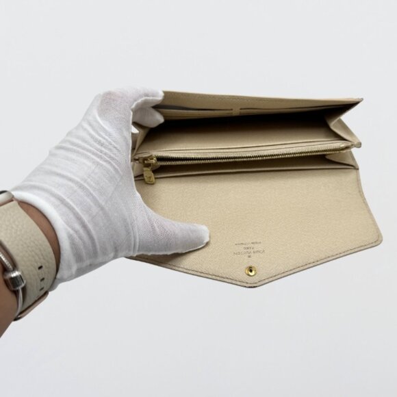 Louis Vuitton Wallet Sarah Damier Azur RM Wallet Grained Cowhide-Leather Beige - Picture 6 of 16